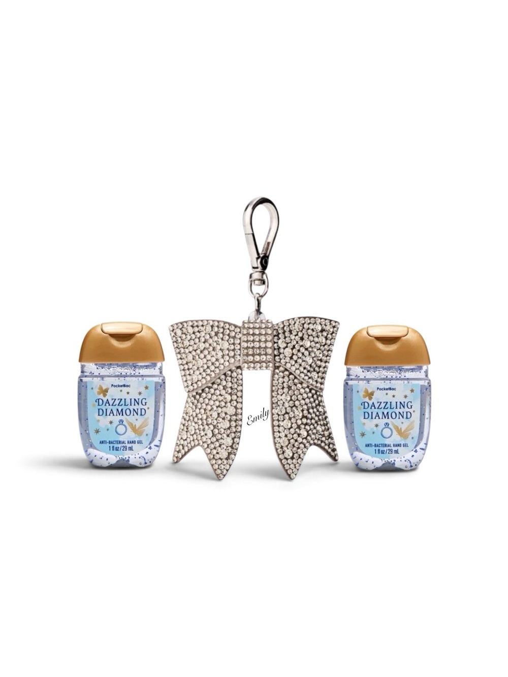 Bath & Body Works Rhinestone Bow Pocketbac Holder Trio